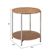 Adna Side Table Brown