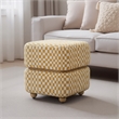 ZUO Haki Polyester Fabric Upholstered Ottoman in Multi-Color