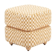 ZUO Haki Polyester Fabric Upholstered Ottoman in Multi-Color