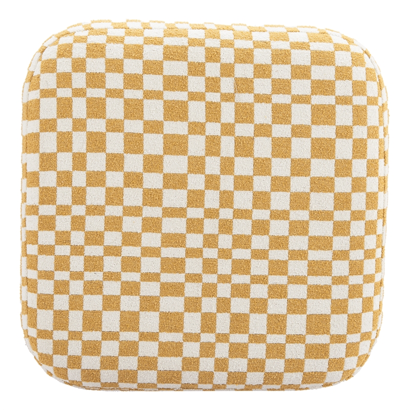 ZUO Haki Polyester Fabric Upholstered Ottoman in Multi-Color