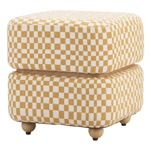 ZUO Haki Polyester Fabric Upholstered Ottoman in Multi-Color