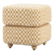 ZUO Haki Polyester Fabric Upholstered Ottoman in Multi-Color
