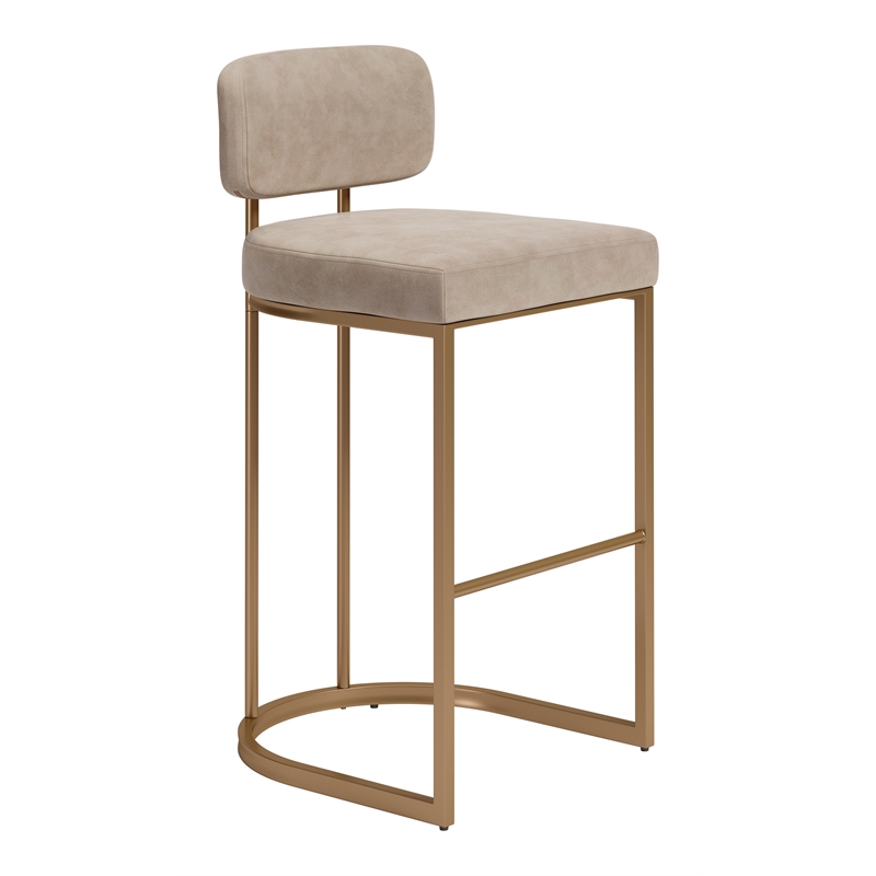 Velar Barstool (Set of 2) Beige