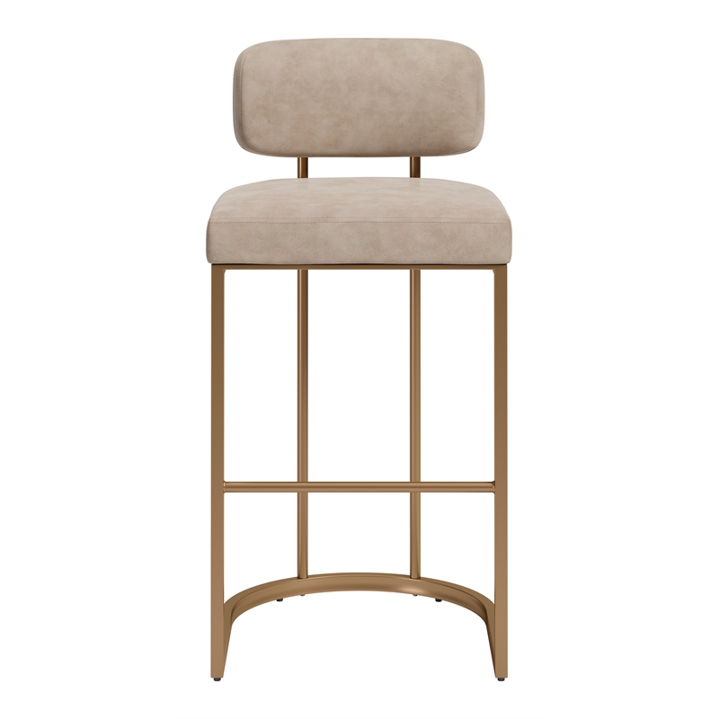 Velar Barstool (Set of 2) Beige