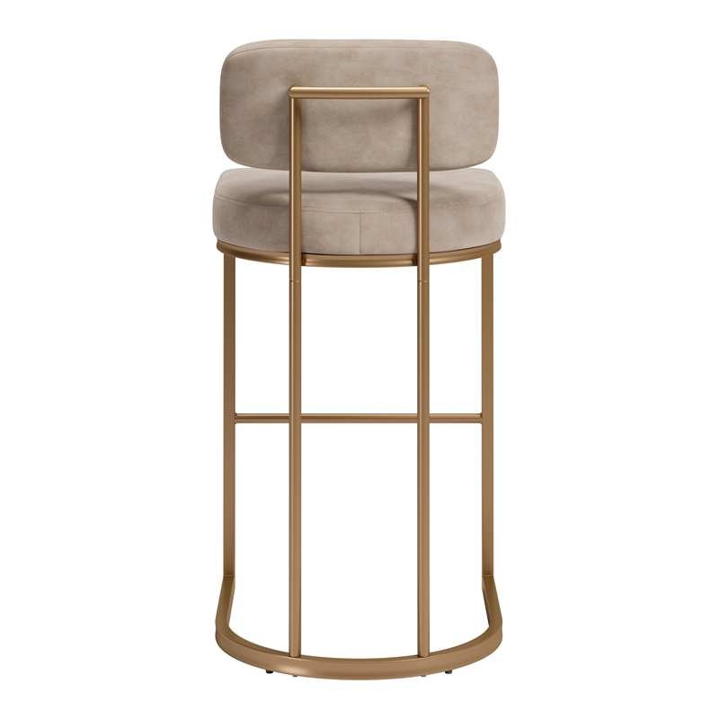 Velar Barstool (Set of 2) Beige