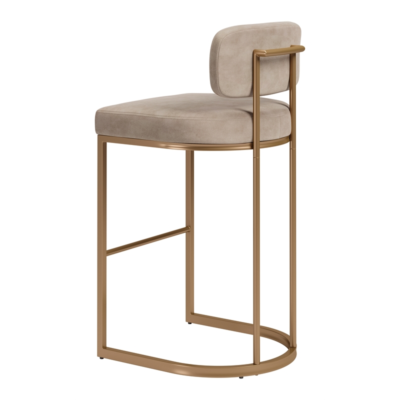 Velar Barstool (Set of 2) Beige