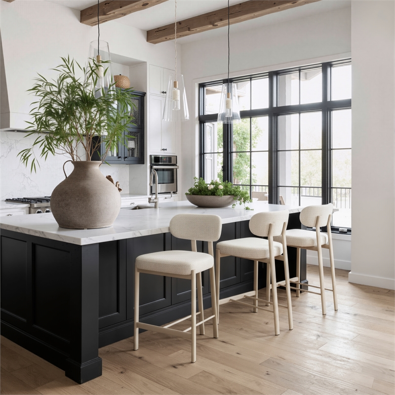 Aurea Counter Stool (Set of 2) Light Gray