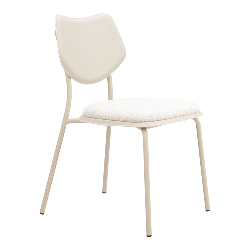 Zeal Dining Chair (Set of 4) Light Gray & Beige