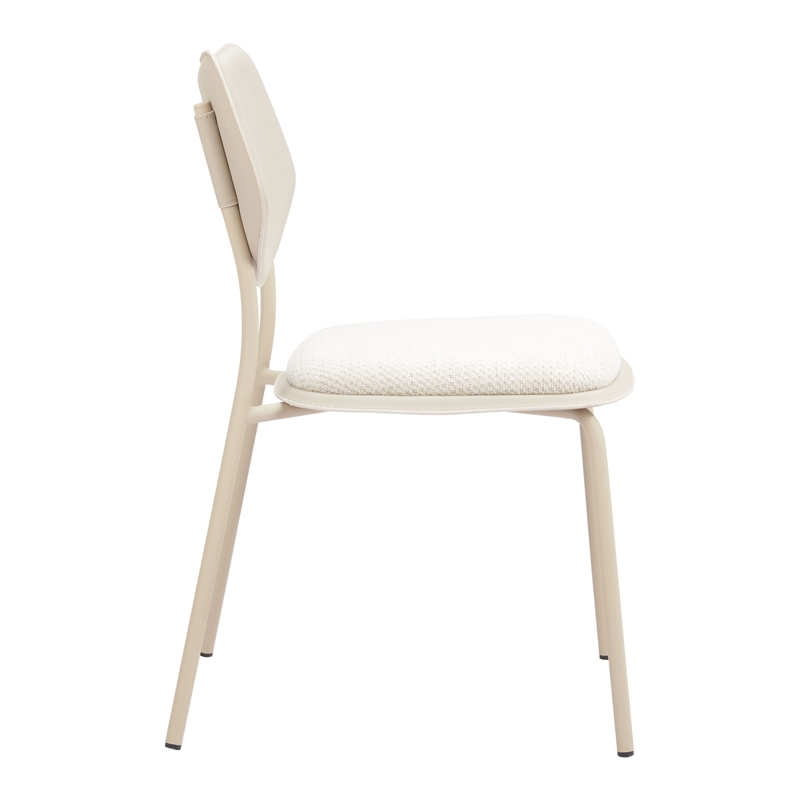 Zeal Dining Chair (Set of 4) Light Gray & Beige