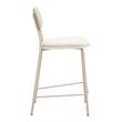 ZUO Zeal Faux Leather Counter Stool in Light Gray & Beige (Set of 4)