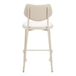 ZUO Zeal Faux Leather Counter Stool in Light Gray & Beige (Set of 4)