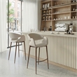 Limay Barstool Beige & Walnut