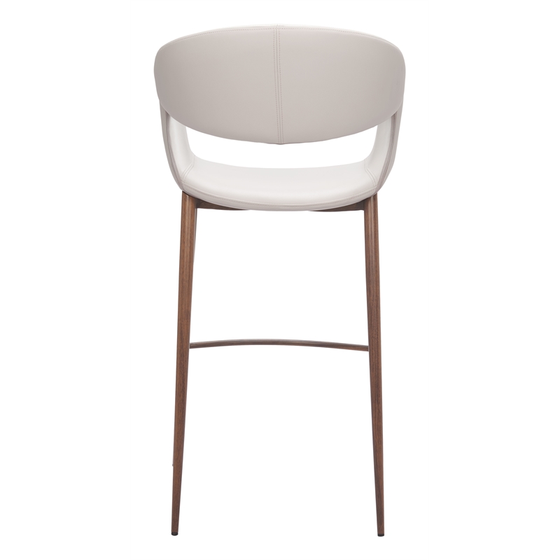 Limay Barstool Beige & Walnut