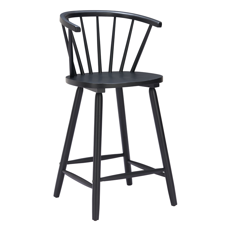 Stenger Counter Stool (Set of 2) Black
