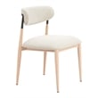 Equinox Armless Dining Chair (Set of 2) Oyster Gray & Natural