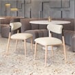 Equinox Armless Dining Chair (Set of 2) Oyster Gray & Natural