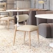 Equinox Armless Dining Chair (Set of 2) Oyster Gray & Natural
