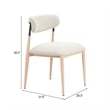 Equinox Armless Dining Chair (Set of 2) Oyster Gray & Natural