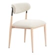 Equinox Armless Dining Chair (Set of 2) Oyster Gray & Natural