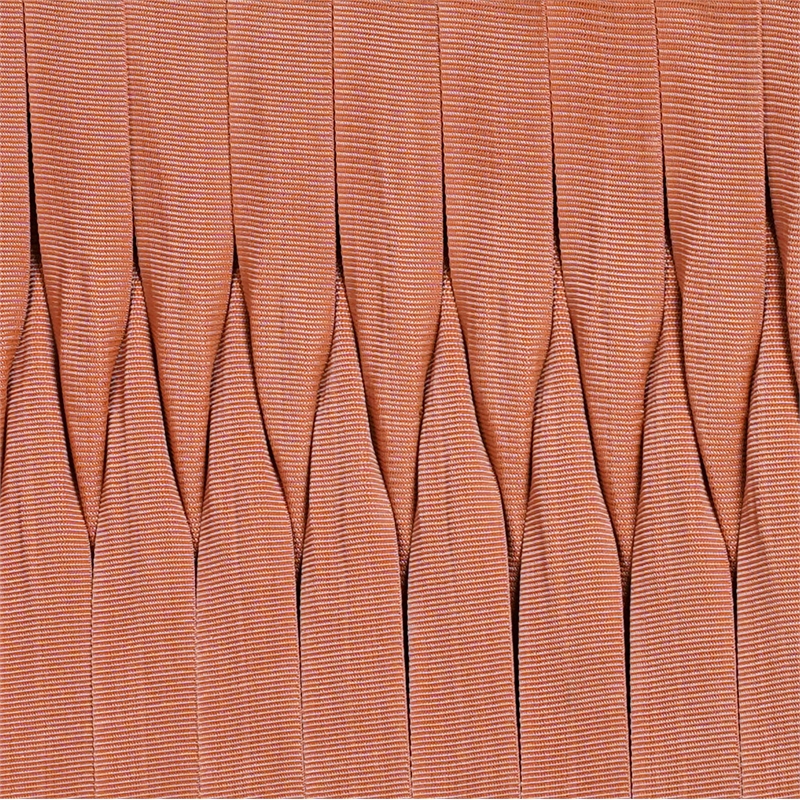 ZUO Rova Solid Wood with Synthetic Rattan Weave Lounge Chair in Terracotta