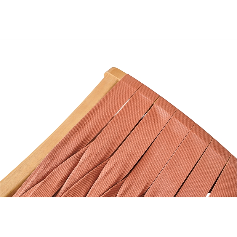 ZUO Rova Solid Wood with Synthetic Rattan Weave Lounge Chair in Terracotta