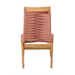 ZUO Rova Solid Wood with Synthetic Rattan Weave Lounge Chair in Terracotta