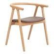 Peker Dining Chair (Set of 2) Brown & Natural