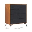 Zarif Chest Black & Walnut