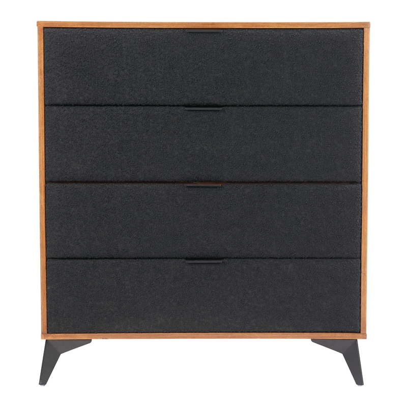Zarif Chest Black & Walnut