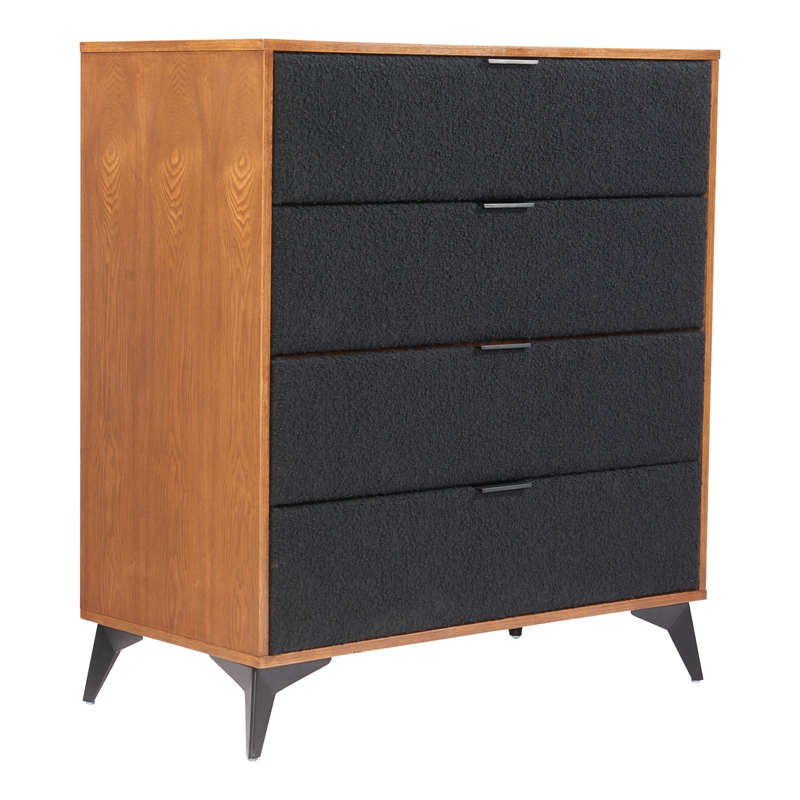 Zarif Chest Black & Walnut