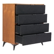 Zarif Chest Black & Walnut