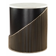 ZUO Tova Round Marble Top Side Table in Multi-Color