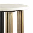 ZUO Elyn Round Marble Top Side Table in Multi-Color