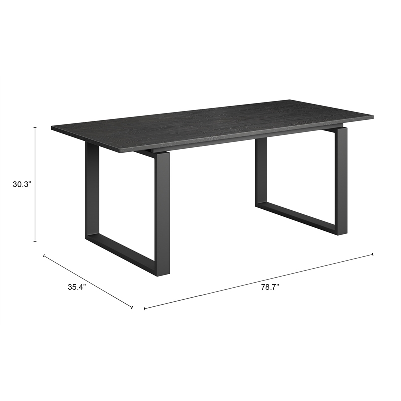 ZUO Sundar Engineered Wood Dining Table in Black