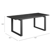 ZUO Sundar Engineered Wood Dining Table in Black