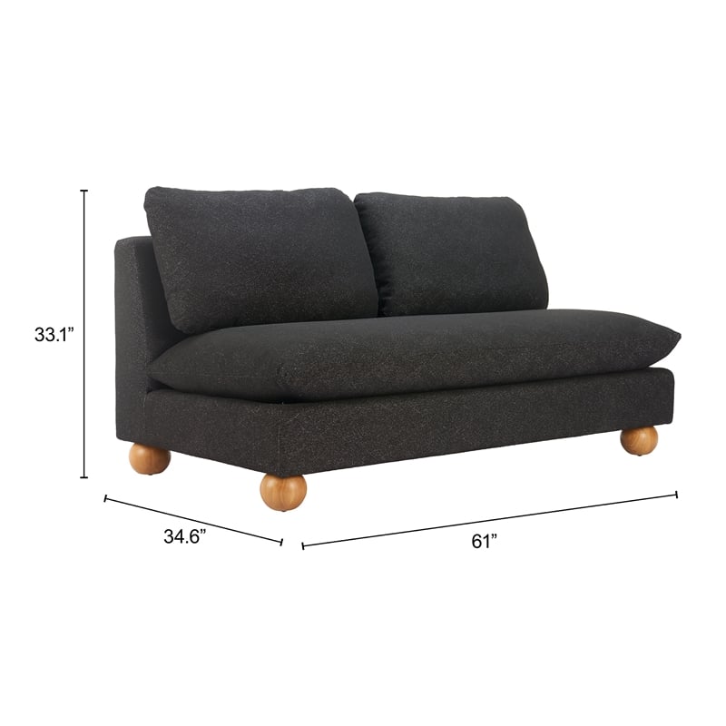 Minze Loveseat Black