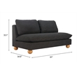 Minze Loveseat Black