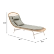 ZUO Skim Powder Coated Aluminum Chaise Lounge in Multi-Color