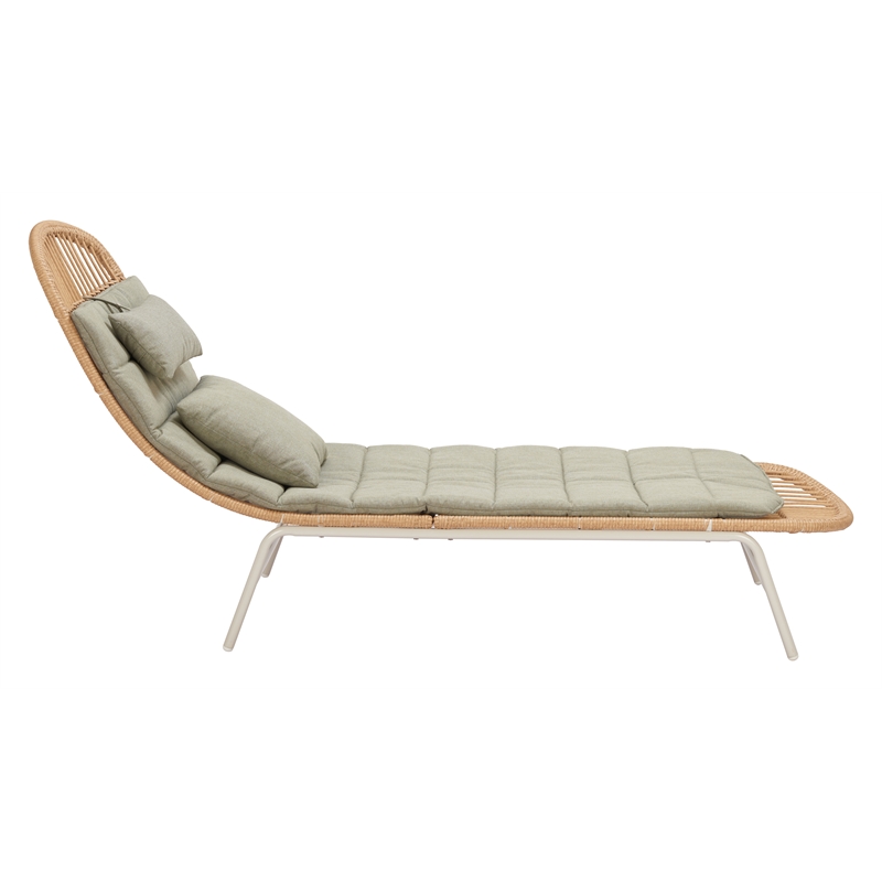 ZUO Skim Powder Coated Aluminum Chaise Lounge in Multi-Color