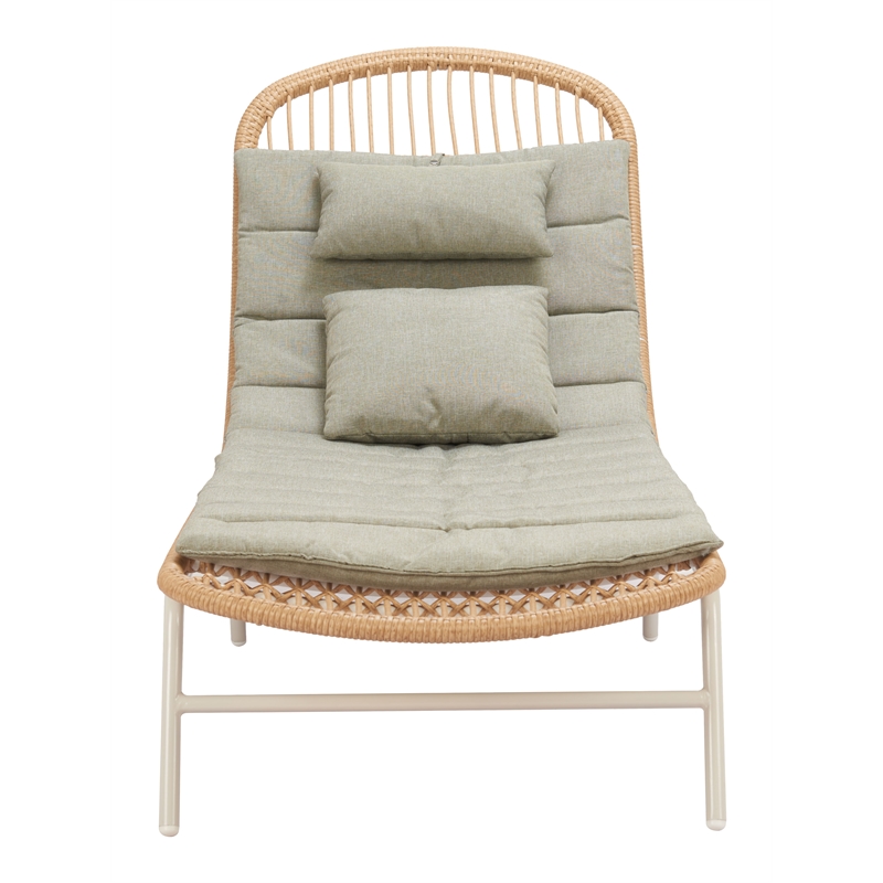 ZUO Skim Powder Coated Aluminum Chaise Lounge in Multi-Color