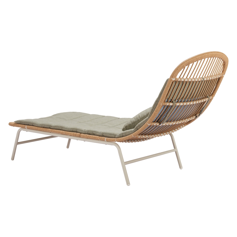 ZUO Skim Powder Coated Aluminum Chaise Lounge in Multi-Color