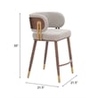 Brew Counter Stool Beige & Walnut