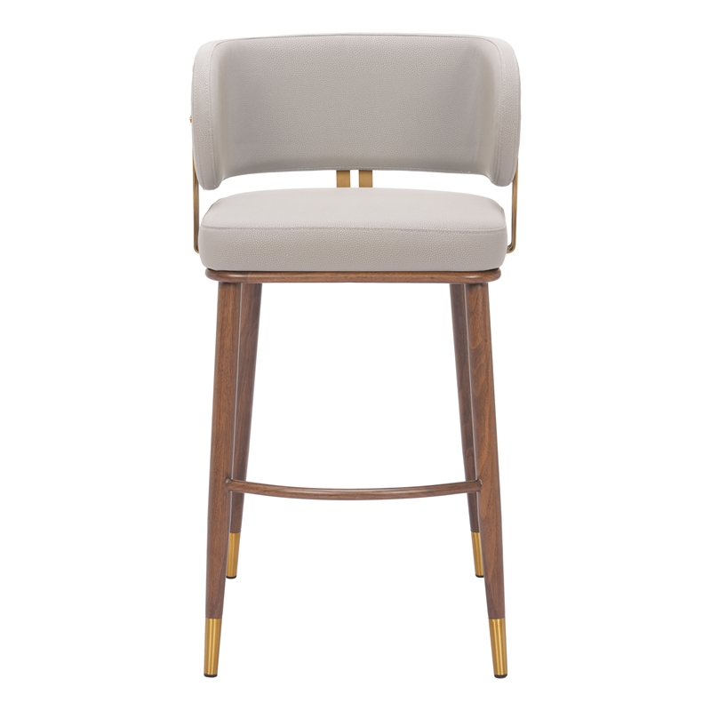 Brew Barstool Beige & Walnut