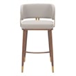 Brew Barstool Beige & Walnut