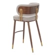 Brew Barstool Beige & Walnut