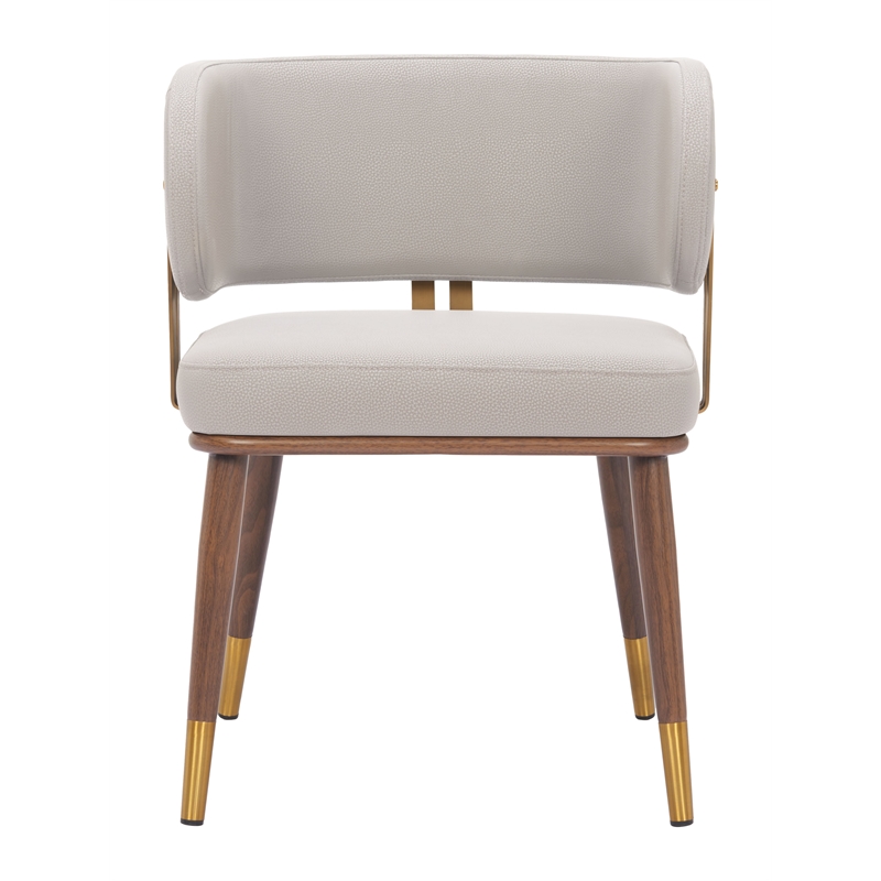 Brew Dining Chair Beige & Walnut