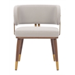Brew Dining Chair Beige & Walnut
