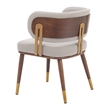 Brew Dining Chair Beige & Walnut