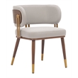 Brew Dining Chair Beige & Walnut