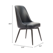 Keppel Swivel Dining Chair (Set of 2) Black